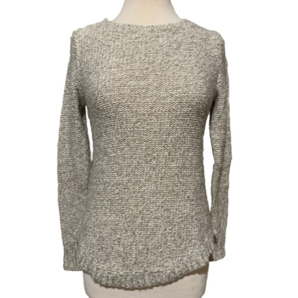 LOFT Sweaters - Ann Taylor LOFT Cream Olive Marled Knit Sweater S